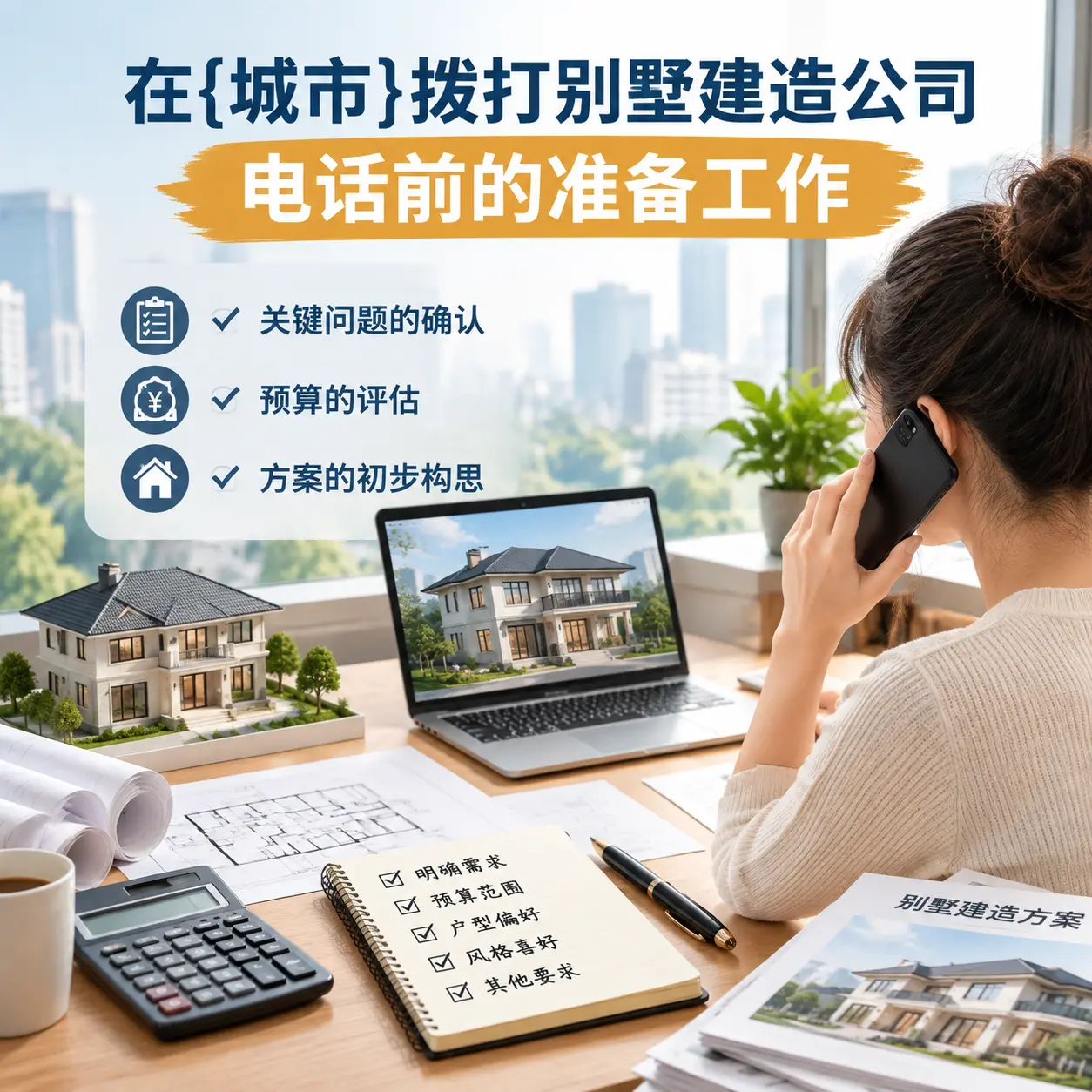 在乌当拨打别墅建造公司电话前的准备工作