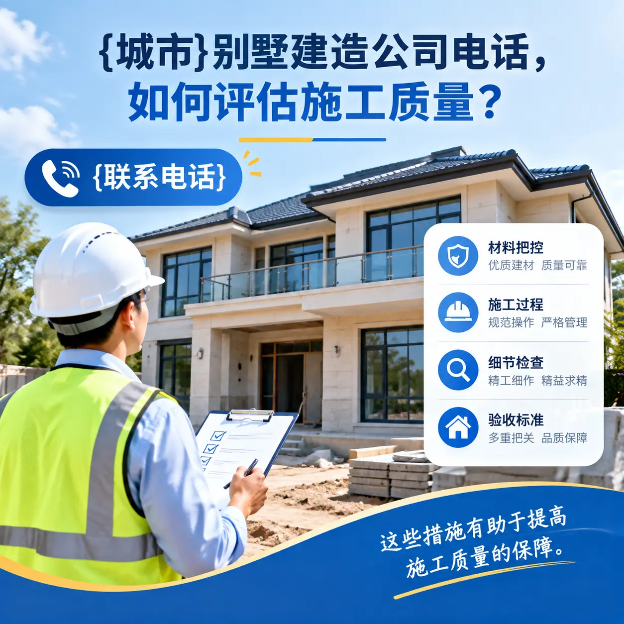 乌当别墅建造公司电话，如何评估施工质量？