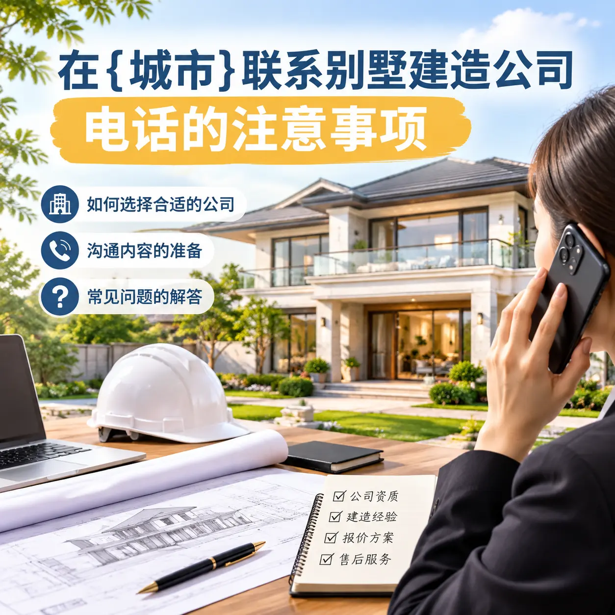 在乌当联系别墅建造公司电话的注意事项