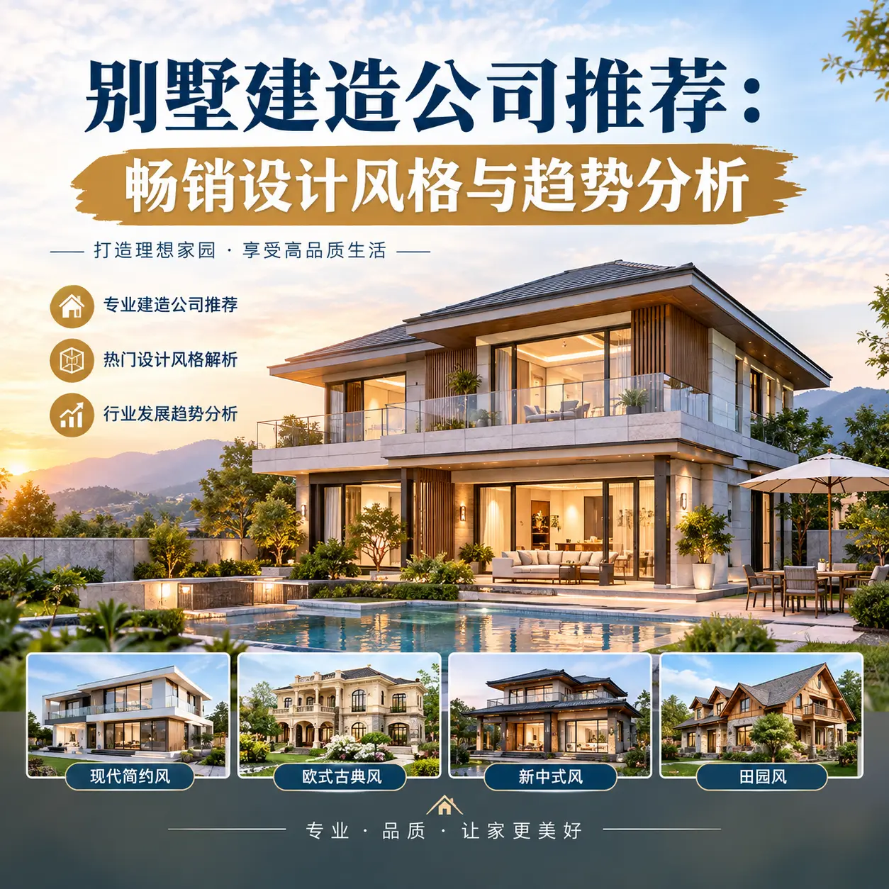 别墅建造公司推荐： 乌当 畅销设计风格与趋势分析